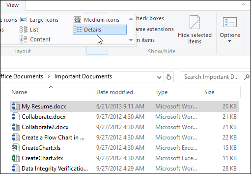 файлове Explorer Windows 10 детайли