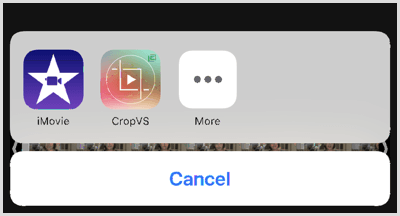 Докоснете иконата CropVS, за да отворите инструментите на приложението.