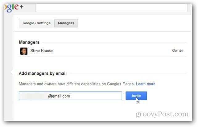 Как да добавите администратор или мениджър към страница в Google+