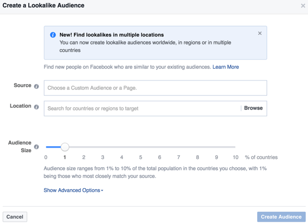 Facebook Ads Manager ви позволява да създадете подобна на публика аудитория, подобна на аудитория, която вече е взаимодействала с вашия бизнес.