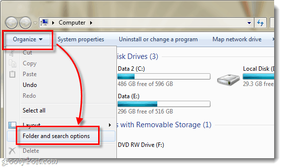 Как да покажете скритите файлове и папки в Windows 7