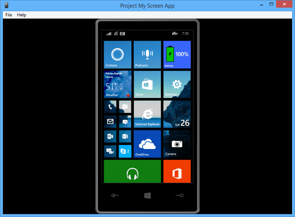 Windows Phone 8.1 Позволява екрана за проектиране на компютър