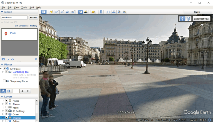 изглед на земята в Париж Франция