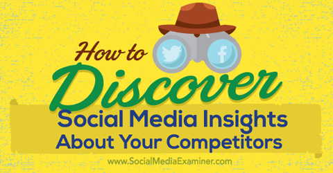 открийте информация за социалните медии за вашите конкуренти