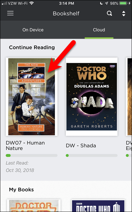 Докоснете книга, за да я изтеглите в BookFusion на вашето iOS устройство