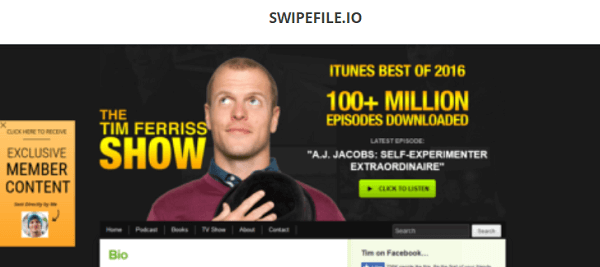 Вземете вдъхновение от SwipeFile.io.