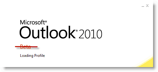 Дата на стартиране на Outlook 2010