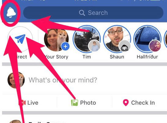 Facebook изглежда е преместил иконата за известия отдолу в горната част на мобилното приложение за iOS.
