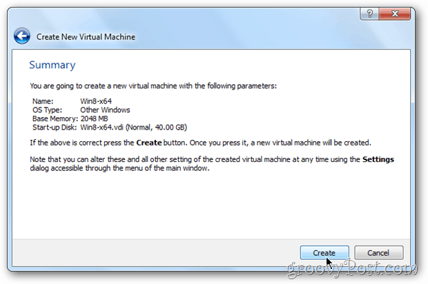 Резюме на VirtualBox Vm Windows 8