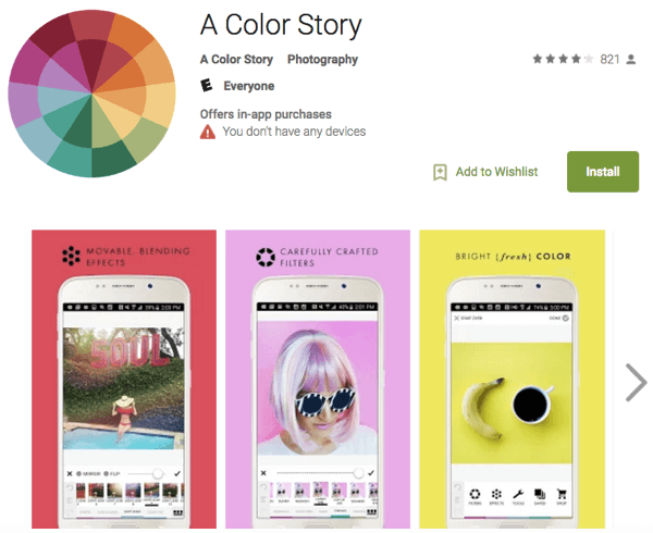 приложение за цветна история