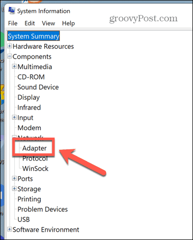 адаптер за системна информация за windows 11