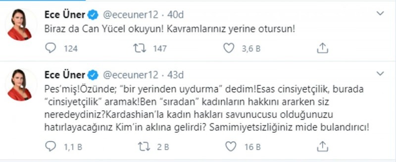 Отговорът на Deniz Çakır от водещата Ece Üner!