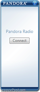 бутон за свързване, за да стартирате gadget pandora Windows 7