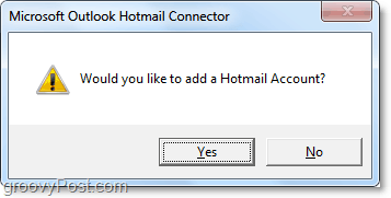 добавете акаунт в Hotmail, за да използвате Outlook с помощта на инструмента за свързване