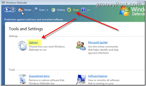 Hur du inaktiverar Windows Defender för Microsoft Vista