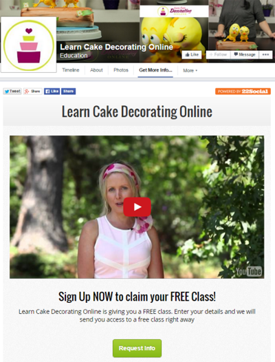 научете декориране на торти онлайн приложението facebook
