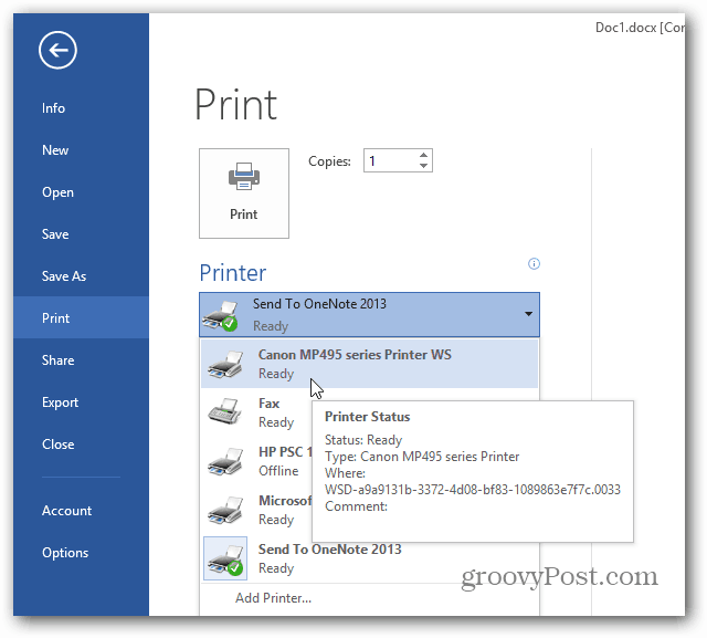 Как да печатате от Windows 8 Metro Style Apps