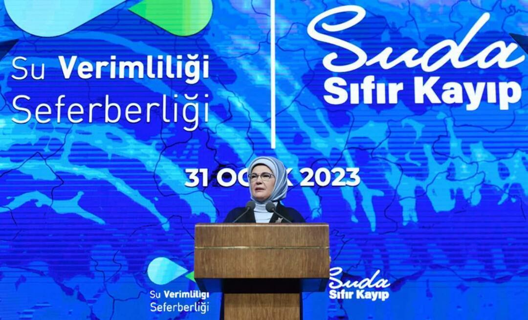 Емине Ердоган присъства на встъпителната среща „Кампания за водна ефективност“!