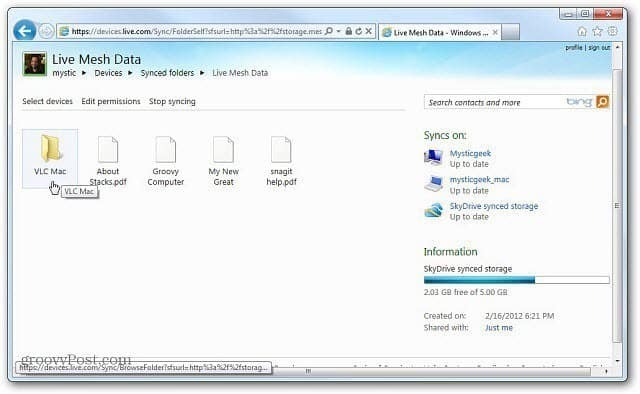 Windows Live Mesh 2011 за Mac: Първи стъпки