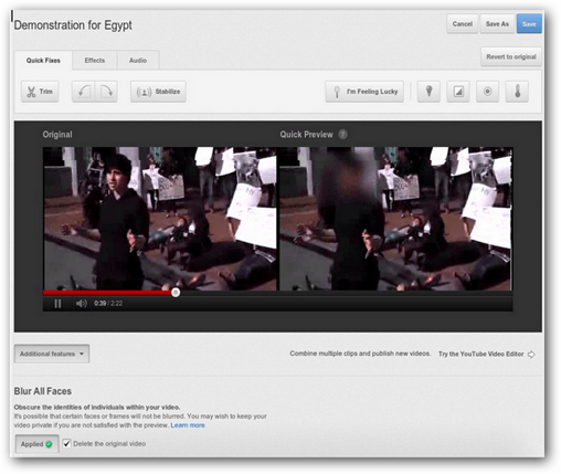 YouTube позволява замъгляване на лицето във видеоклипове: как да го активирате