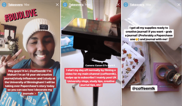 Как да наемем платени социални влиятели, пример за поглъщания от Instagram от @frompaperchase
