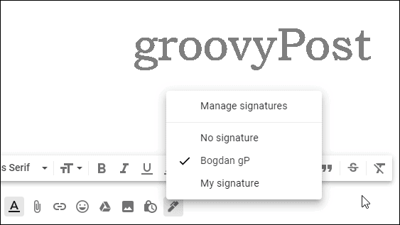 Изберете настройките за множество подписи в Gmail