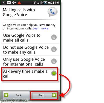 Google Voice в Android Mobile Config предпочитание за използване