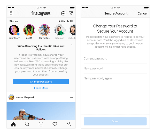 Instagram обяви, че ще започне да премахва неподходящи харесвания, следи и коментари от акаунти, използващи приложения и ботове на трети страни, за да повиши тяхната популярност.