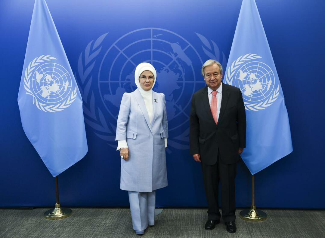 Генералният секретар на ООН и Емине Ердоган подписаха декларация за добра воля