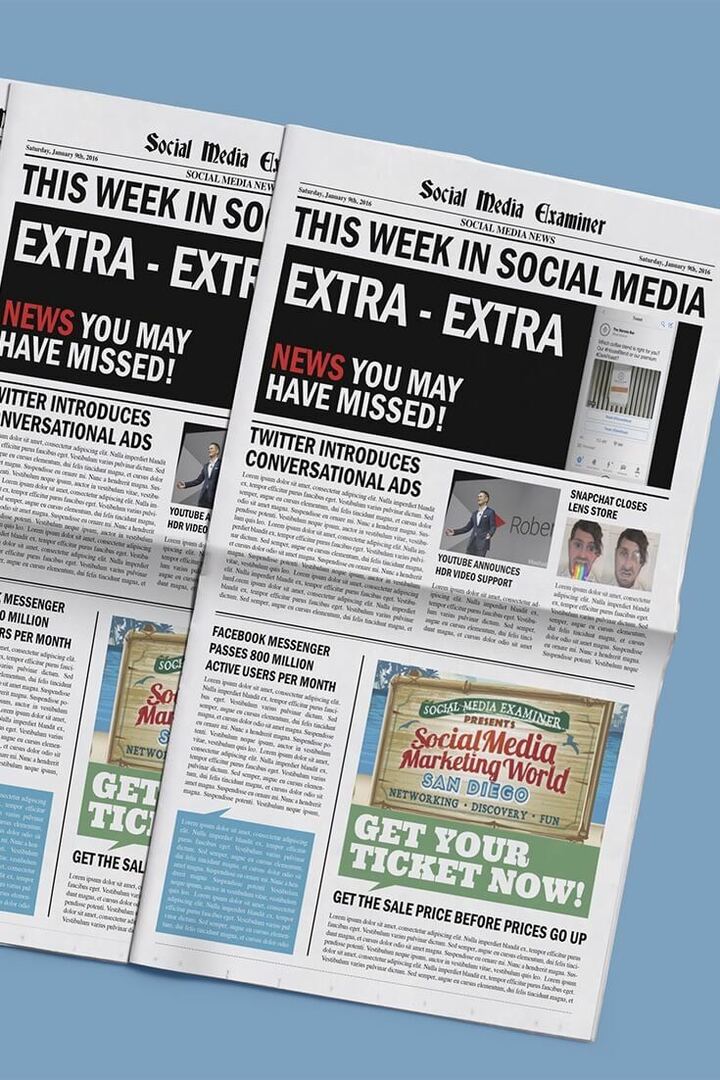 Twitter пуска разговорни реклами: Тази седмица в социалните медии: Social Media Examiner