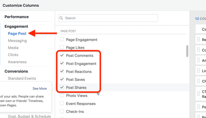 създайте персонализиран отчет за напредъка на възможностите във Facebook Ads Manager, стъпка 3