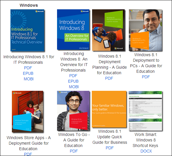 Изтеглете безплатни електронни книги на Microsoft за софтуера и услугите на Microsoft
