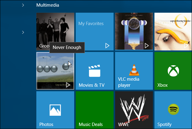 Стартово меню Windows 10