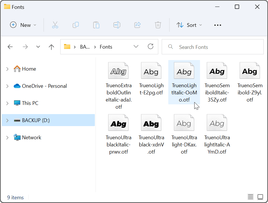 Инсталирайте или деинсталирайте шрифтове в Windows 11