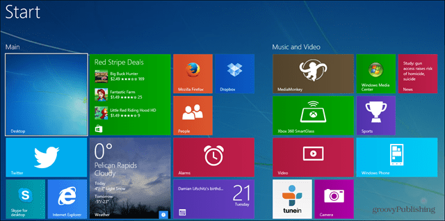 Как да архивирате и нулирате началния екран на Windows 8.1