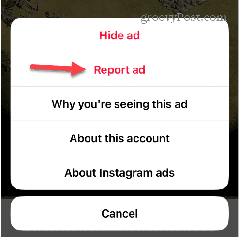 Изключете насочените реклами в Instagram