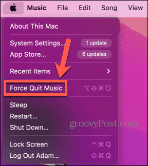 mac принудително излезте от музикалното приложение