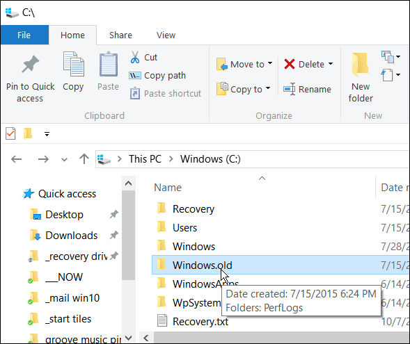 Да, можете да надстроите Windows 10 до 7 или 8.1, но не изтривайте Windows.old