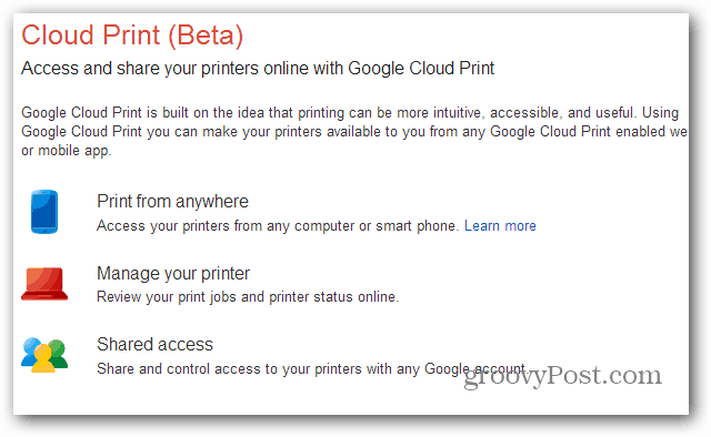 Печат от Nexus 7 чрез Google Cloud Print