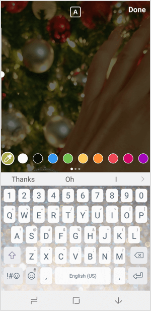 Историите в Instagram избират цвета на текста