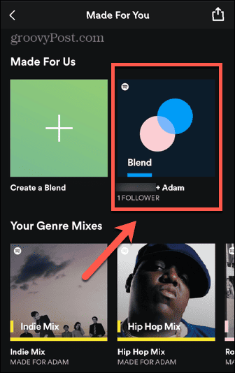 резултат от смесване на spotify