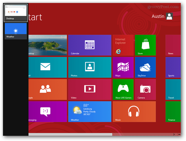 Windows 8 метро превключвател на приложения