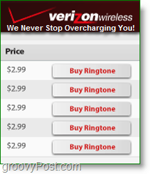 Направете свои собствени мелодии -Verizon таксува $ 3 всеки! Не е Groovy