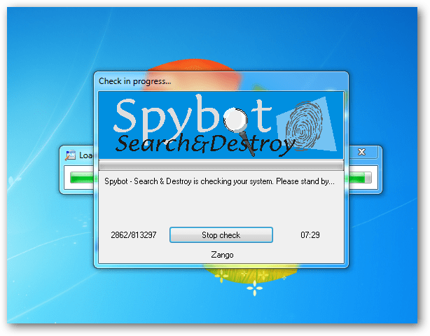 Търсене и унищожаване на Spybot