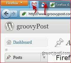 Firefox 4 прикачени раздели за приложения