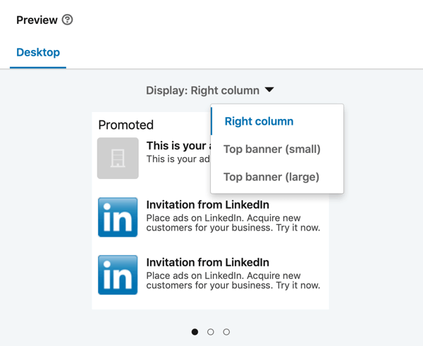 Как да създадете текстова реклама в LinkedIn, стъпка 13, визуализация на рекламата