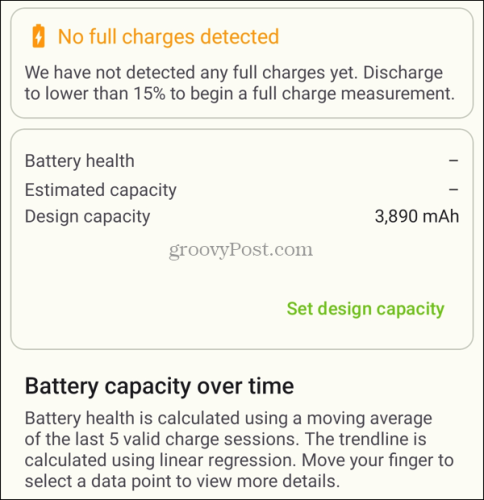 Проверете състоянието на батерията в приложението AccuBattery за Android