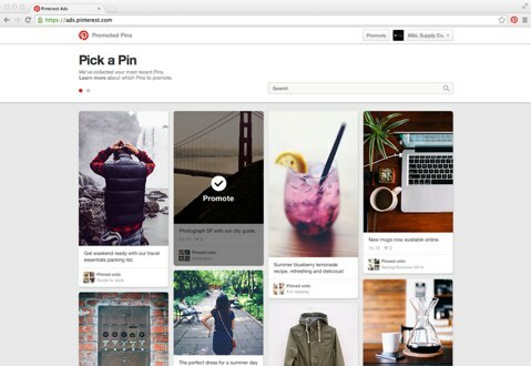 Pinterest ви позволява да изберете изображението и ключовите думи за кампаниите си с Promoted Pins. 