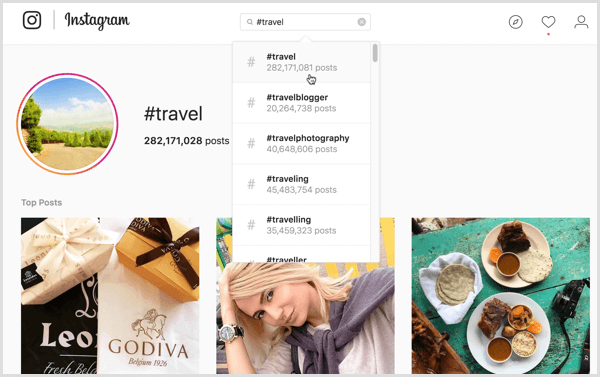 За определени търсения на hashtag в Instagram различните потребители могат да видят различни резултати от съдържанието.