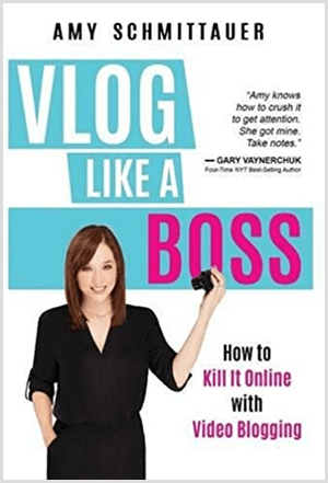Ейми Ландино написа книгата Vlog Like a Boss под името Amy Schmittauer. На корицата е показана снимка на Ейми от кръста нагоре, държаща видеокамера. Заглавието се появява на светло син фон с бели и фуксия букви. Слоганът на книгата е „Как да го убиеш онлайн с видео блогове“.